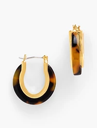 Tortoiseshell Hoop Earrings
