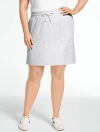 AirKnit Stretch Pull-On Skirt - Heathered