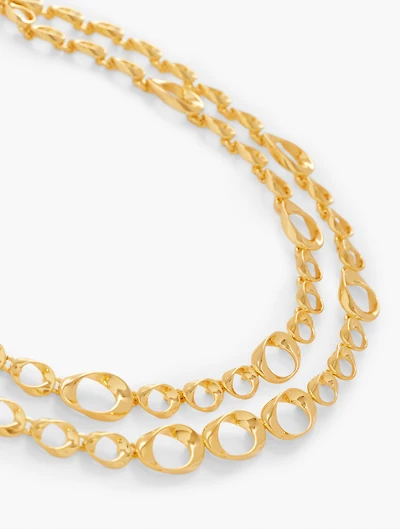 Twisted Links Layered Necklace