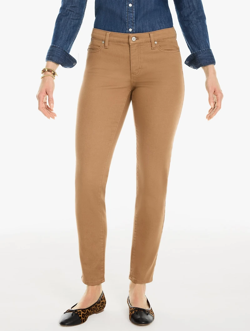 Slim Ankle Jeans - Solids Curvy Fit