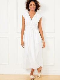 V-Neck Midi Dress