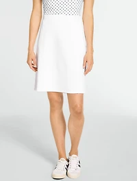 Piqué Seamed Skirt