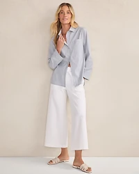 Organic Cotton Poplin Button Down Top