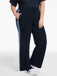 AirKnit Stretch Wide Leg Pants - Contrast Stripe