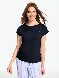 Eyelet Seashell Tee