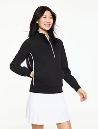 Piqué Half-Snap Pullover - Piped