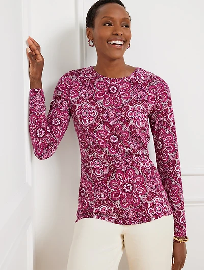 Crewneck Tee - Floral Medallion