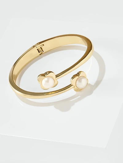 Clover Pearl Hinge Bracelet