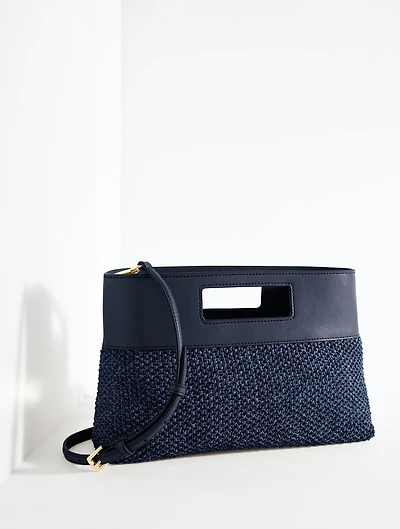 Rectangular Raffia Clutch