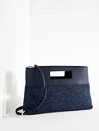 Rectangular Raffia Clutch