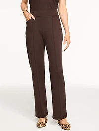 Passport Ponte Pintuck Straight Leg Pants