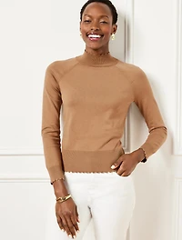 Scallop Edge Raglan Sweater