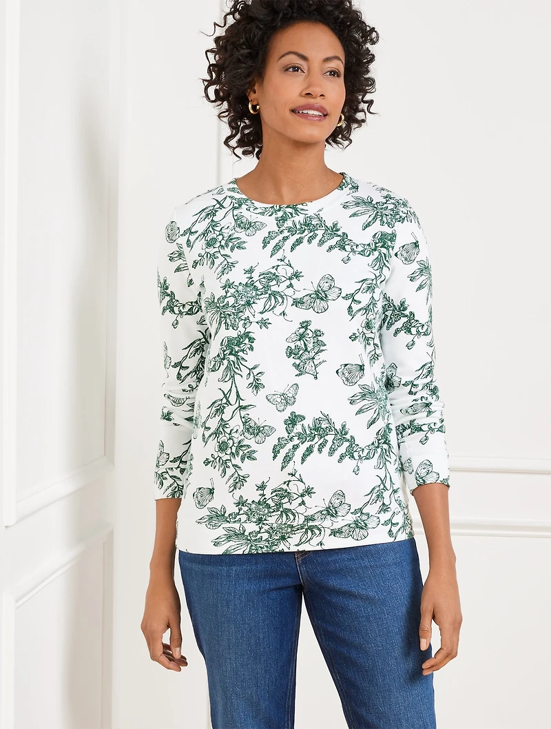 Crewneck Sweatshirt - Pencil Butterfly