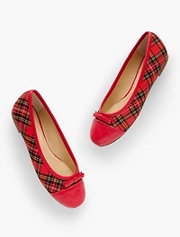 Blair Cap Toe Ballet Flats - Tartan Plaid