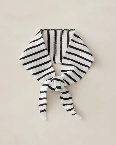 Cotton Knit Stripe Slim Neckerchief