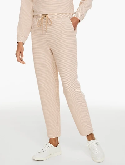 Ottoman Rib Taper Leg Pants