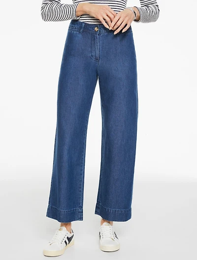Wide Ankle Pants - Refined Denim