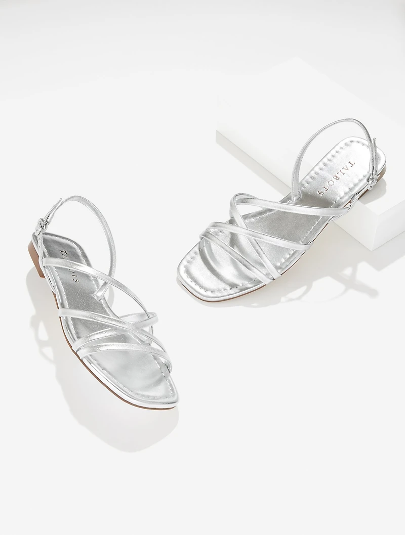 Liana Strappy Metallic Nappa Flats