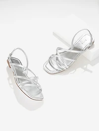 Liana Strappy Metallic Nappa Flats