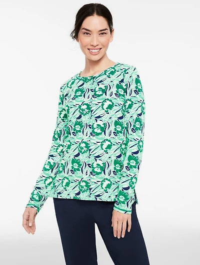 Supersoft Jersey Long Sleeve Tee - Dancing Floral