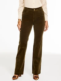 Flare Leg Stretch Corduroy Pants