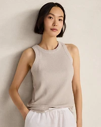 Organic Cotton Blend Metallic Tank