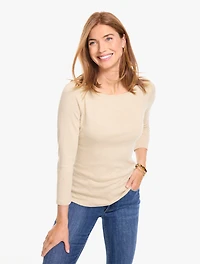 Bateau Neck Tee - Heather