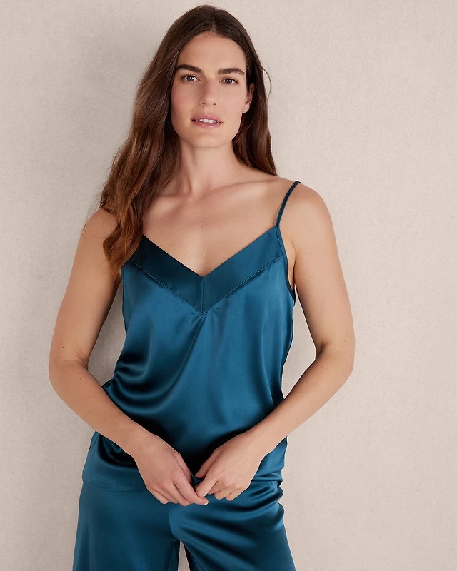 Washable Silk Double V Sleep Cami