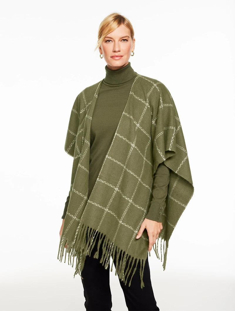Plaid Ruana