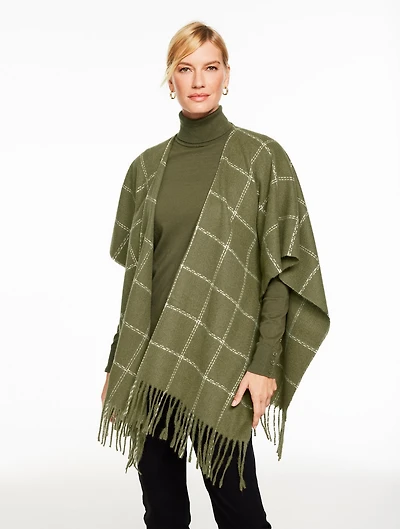 Plaid Ruana