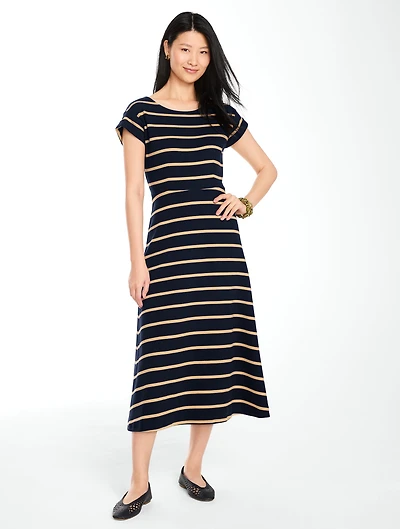 Fit & Flare Dress - Desert Stripe