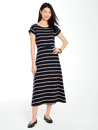 Fit & Flare Dress - Desert Stripe