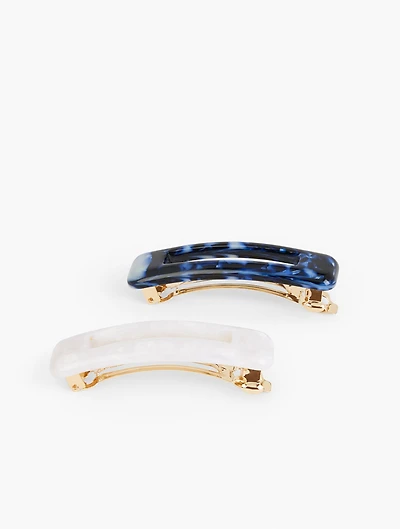 Marble Barrette Set of 2