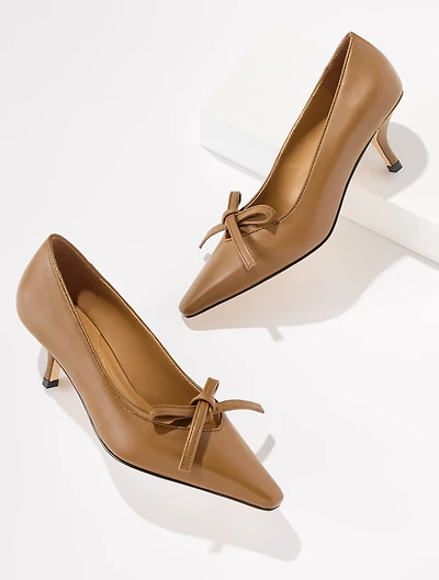 Maren Nappa Kitten Heel Pumps