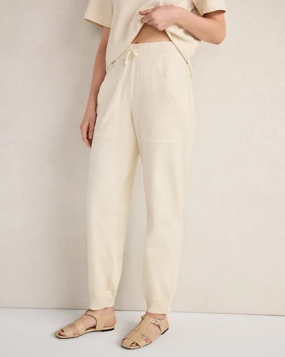 Garment-Dyed Organic Cotton Jersey Knit Joggers