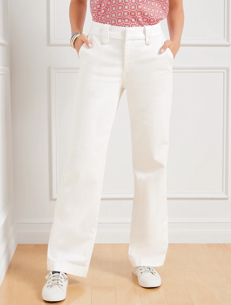 Wide Leg Jeans - White