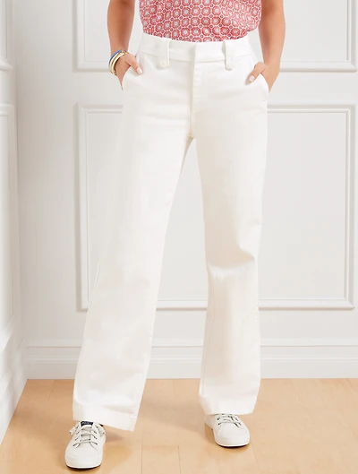 Wide Leg Jeans - White