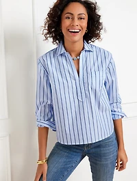 Short Shirt - Sprightly Stripe