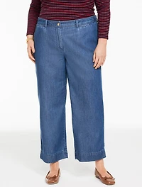 Wide Ankle Pants - Refined Denim