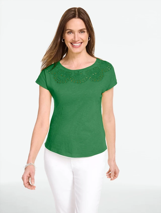 Eyelet Seashell Top