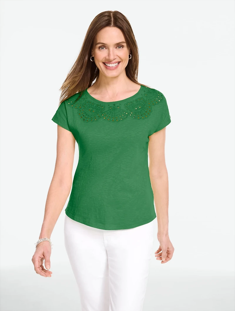 Eyelet Seashell Top