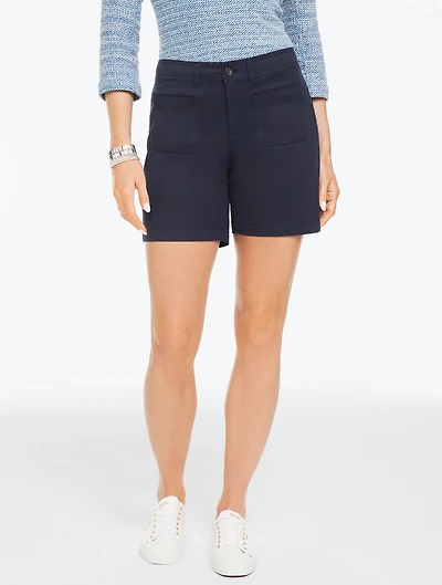 Patch Pocket Twill Shorts - Colors