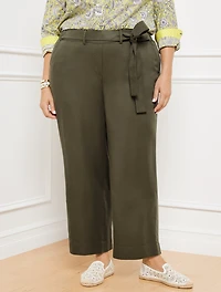 Belted Wide Ankle Pants