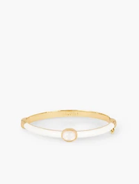 Stone Enamel Hinge Bangle