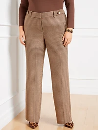 Talbots Greenwich Wide Leg Pants - Autumn Check