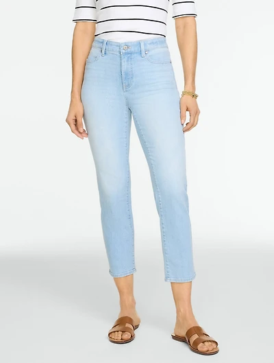Straight Crop Lightweight Jeans - Seabrook Wash