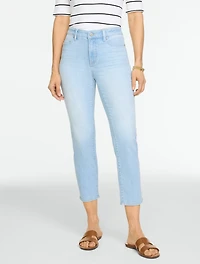 Straight Crop Lightweight Jeans - Seabrook Wash