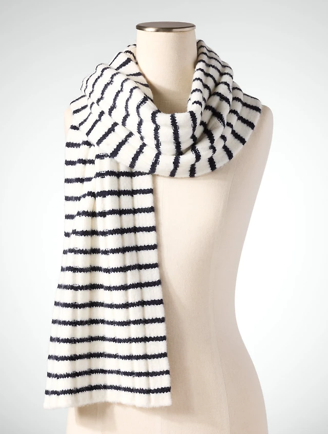 Soft Ribbed Scarf - Stripe