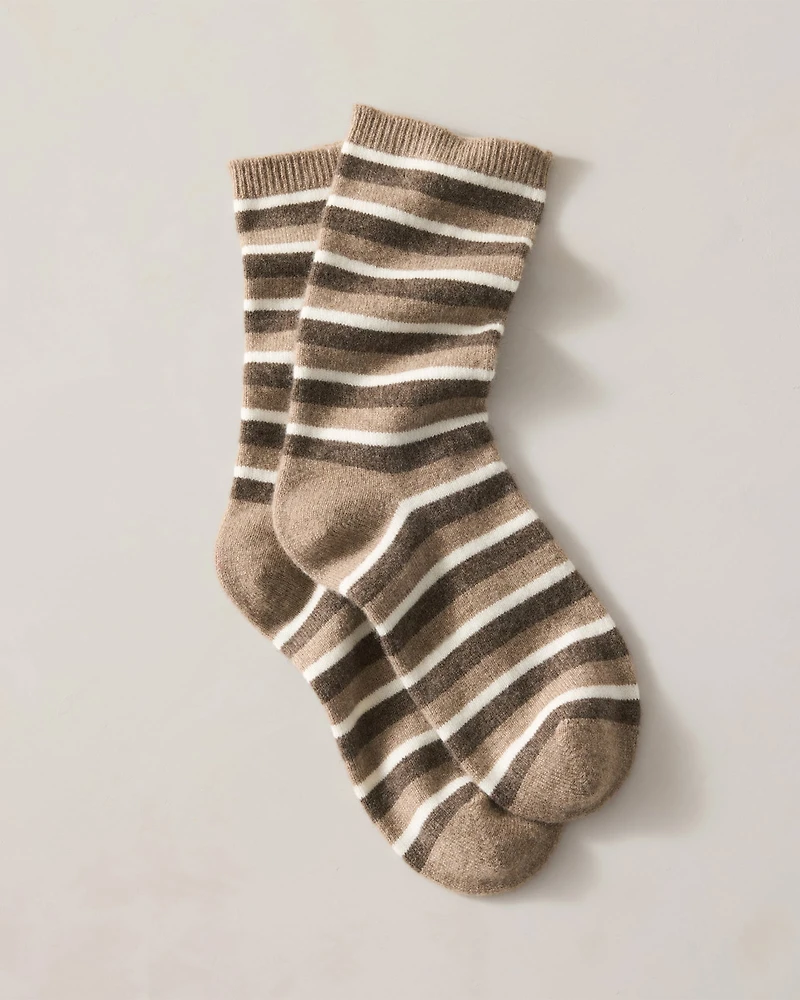 Cashmere Bold Striped Socks