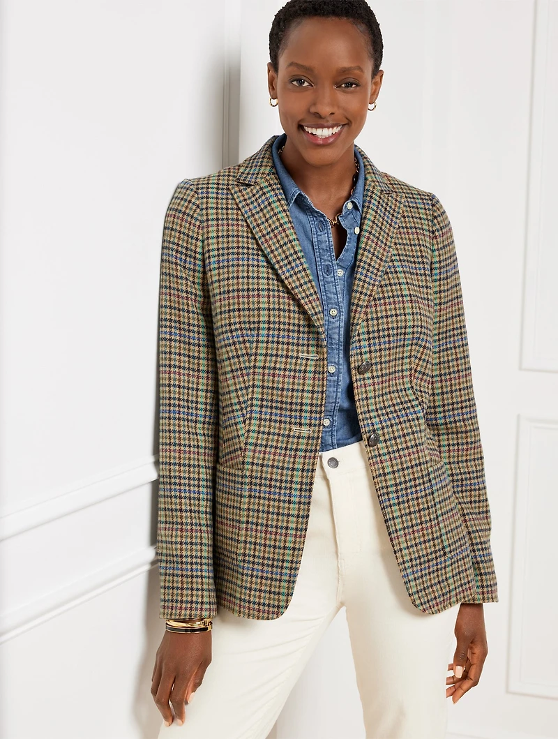 Classic Shetland Blazer - Lively Plaid